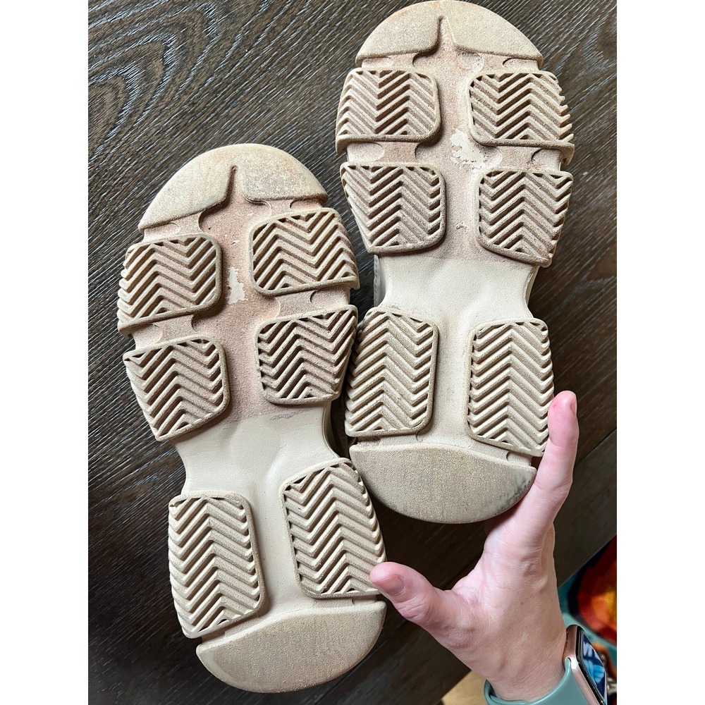 Steve Madden Women's Chunky Cream and Tan Trainers Size 7.5 - Picture 3 of 11